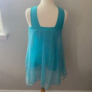 Aqua Cutout Dance Costume